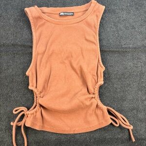 Zara Terracotta Sleeveless Tank Top